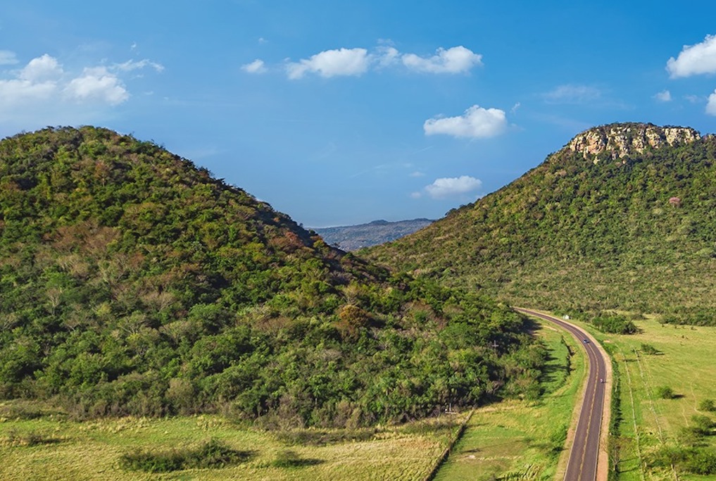 Scenic road from Paraguari to Piribebuy