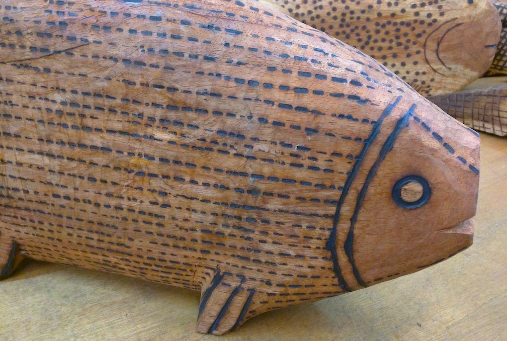 Indigenous fish carving, San Lorenzo