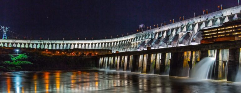 Itaipu Dam at night