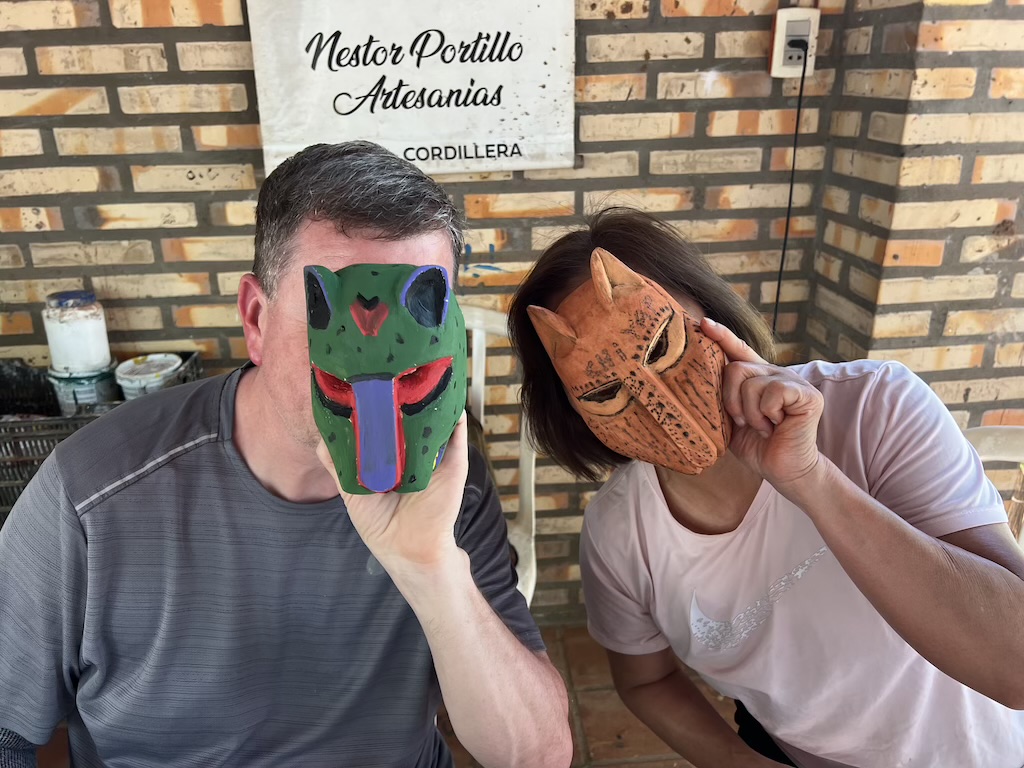 Painting masks in Tobati
