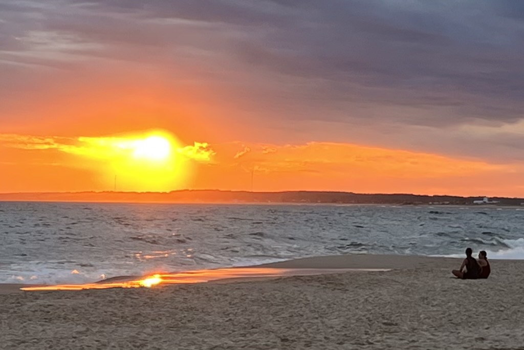 watching the sunset in Jose Ignacio
