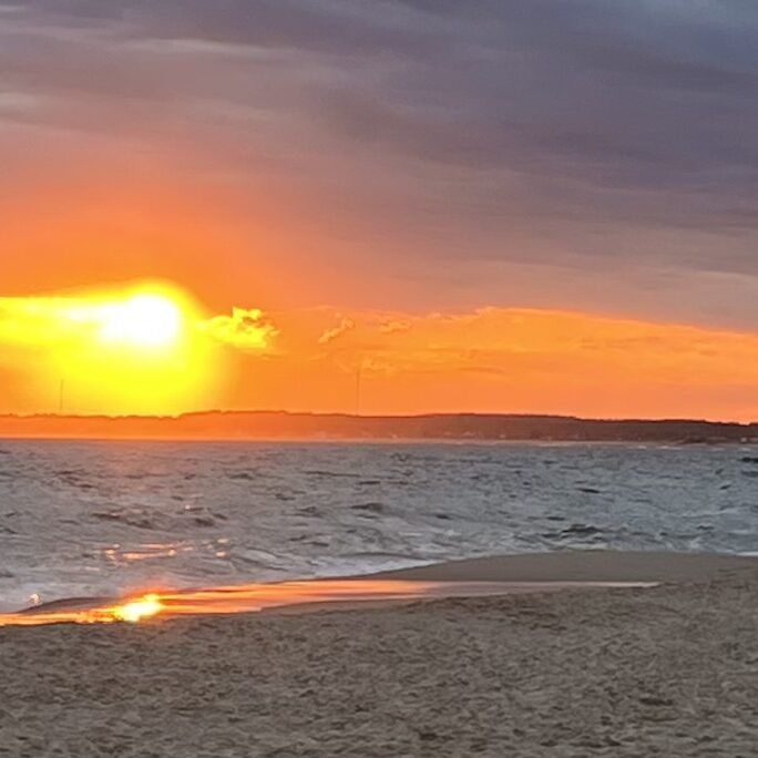 watching the sunset in Jose Ignacio